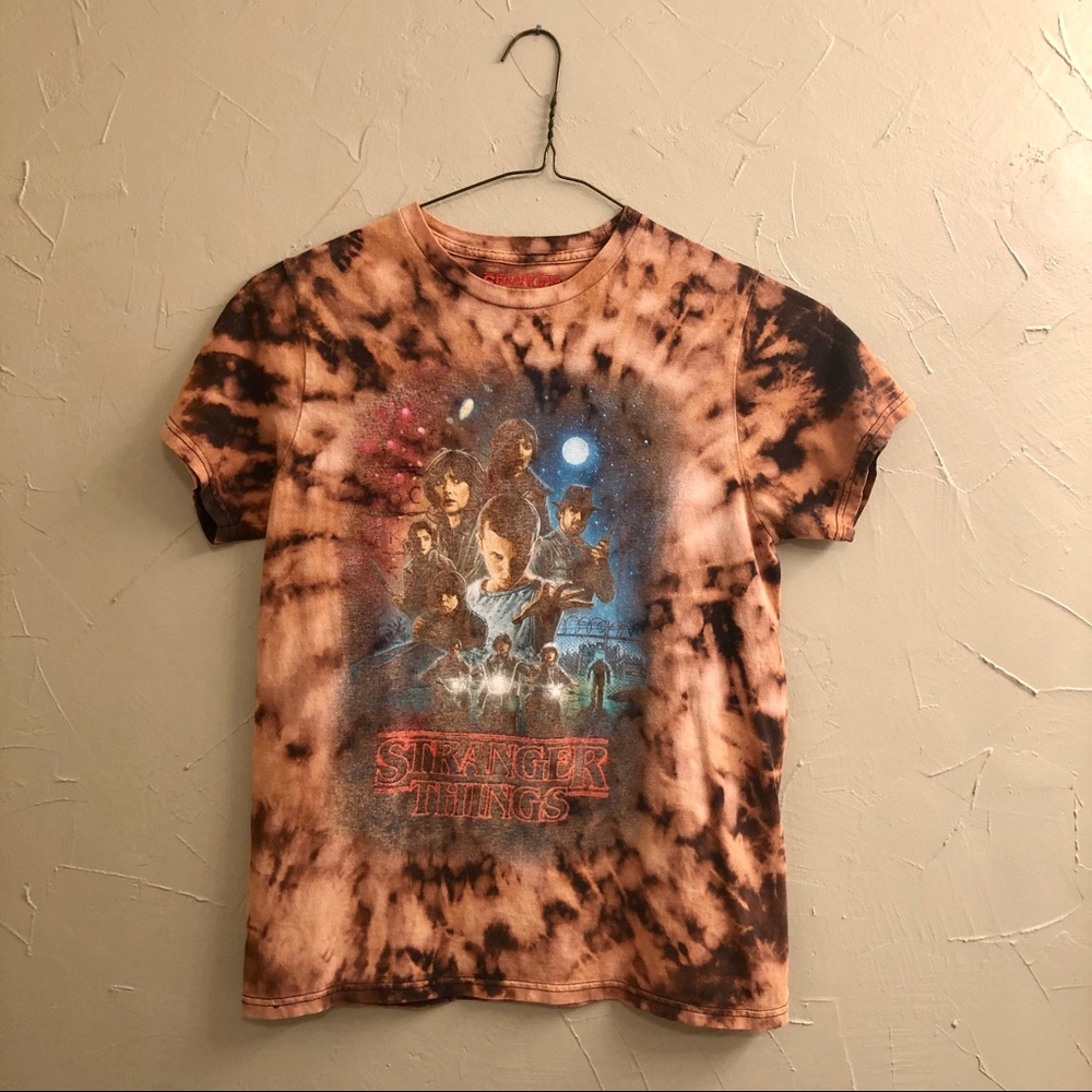 Strangers Things Custom Tie-Dye T-Shirt